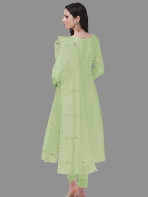 Women's Cotton Embroidery Salwar Suit Set Kurta Pant with Dupatta Kurta Set for Women