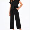 Womens 2 Piece sets Summer Cap Sleeve Tops Palazzo Pants Dressy Casual Vacation Travel Outfits Tracksuits