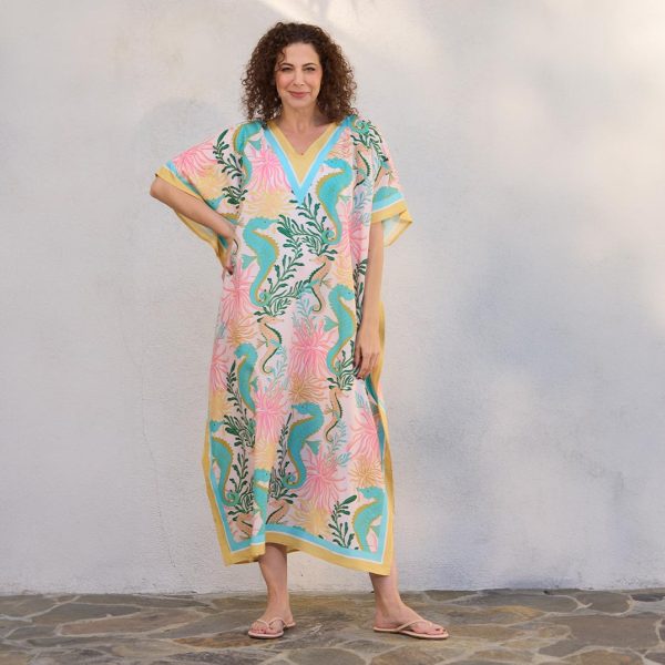Seahorses Caftan Beach and Pool Coverup
