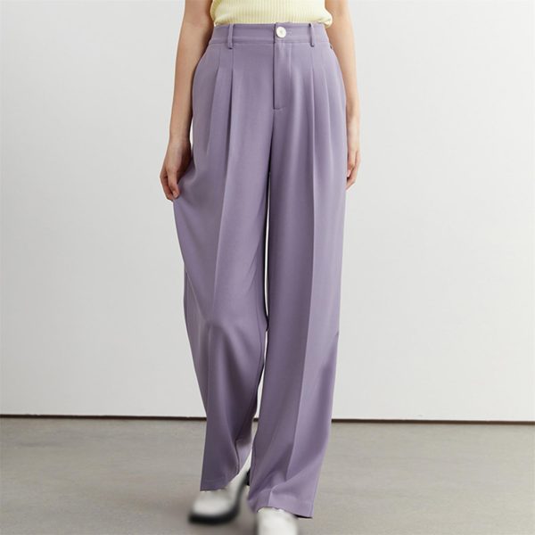 Women Suit Pants Straight Wide Leg Trouser Summer Long Pant Office Lady Bottom Loose Pants for Women