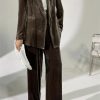 Plus Size Women's Velvet Suit - Business Casual Attire with Elegant Silhouette