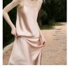 Women's Silk Resort Set - Champagne Halter & Skirt Vacational Comfort