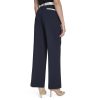 womens Contrast Waist Flare Trouser Pant