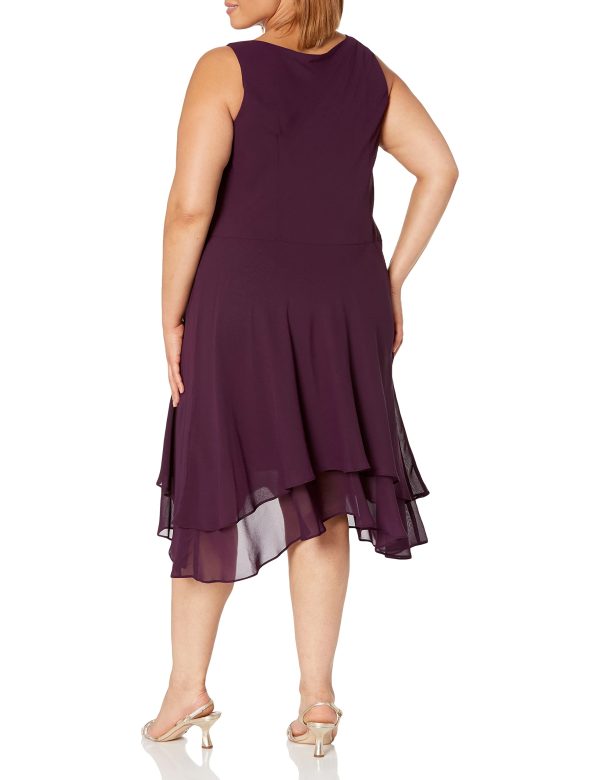 Women's Plus Size Embellished Tiered Mother of The Bride Gown with Jacket, Wedding Guest, Formal Event Dress