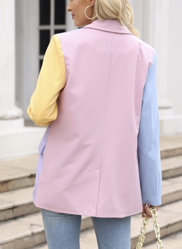 61bNefRZZwL.jpg Womens Casual Blazer Button Lapel Long Sleeve Work Business Fashion Blazers Jackets Outfits with Pockets