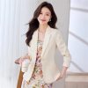 Women Clothes Button Coats Overwea Hot Black Pink Solid Slim Jacket