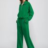 Women's 2 Piece Outfits Lounge Set 2025 Oversized Half Zip Sweatshirt Wide Leg Sweatpant Set Sweatsuit Tracksuit
