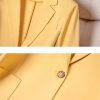61dG8AozAVL.jpg Women Spring Summer Wear Half Sleeve Jacket Office Single Breasted Thin Suit Blazer