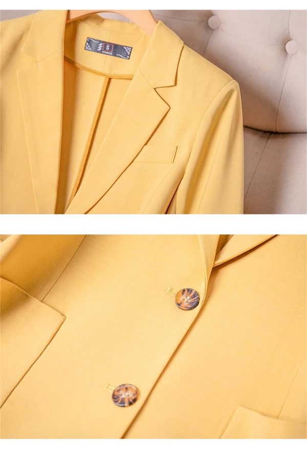61dG8AozAVL.jpg Women Spring Summer Wear Half Sleeve Jacket Office Single Breasted Thin Suit Blazer