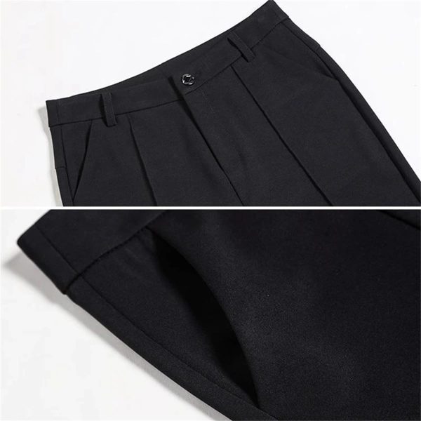 High Elastic Spring Summer Flare Pants Casual Straight Trousers for Women Work Suit Pants Loose Female Pantalon