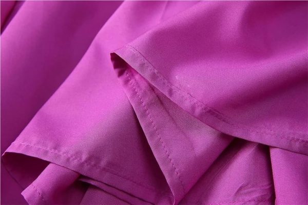 Women’S Round Neck Solid A Line Dress Summer Short Sleeve Midi Casual Party Robe for Evening Party