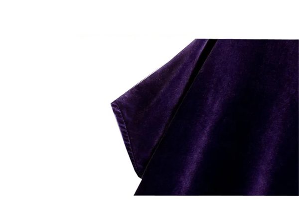 Plus Size Women's Velvet Set - Short Sleeve Top & Straight Leg Pants Premium Relaxed Fit