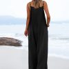 Women's Summer Boho Casual Jumpsuits Wide Leg Overalls Floral Print Baggy Rompers with Pockets PZZCR