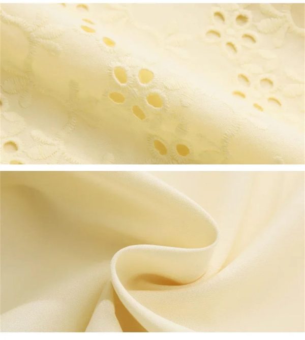 Women's Embroidered Lace Set - Lightweight Summer Skirt & Top