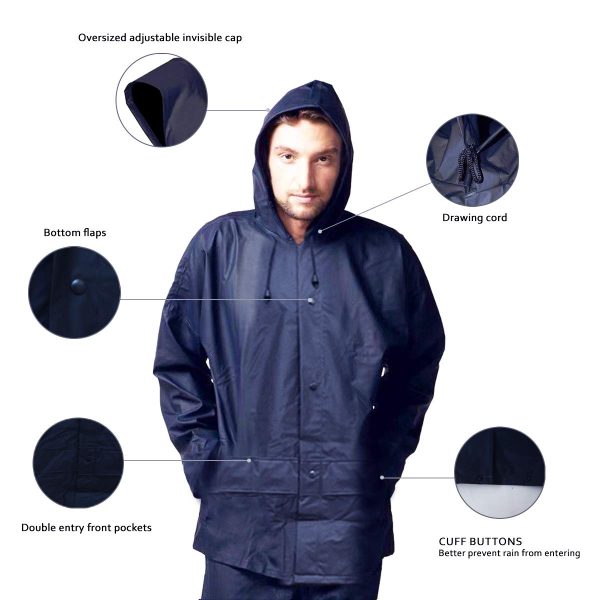 Men's Ultra-lite Waterproof Rain Suit for Golf,Hiking,Travel Running