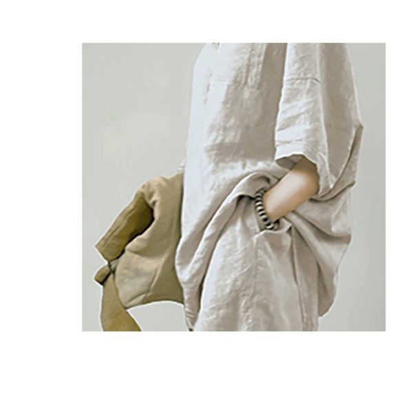 Women's Linen Set - Red Short Sleeve Top & Shorts Breathable Resort Outfit