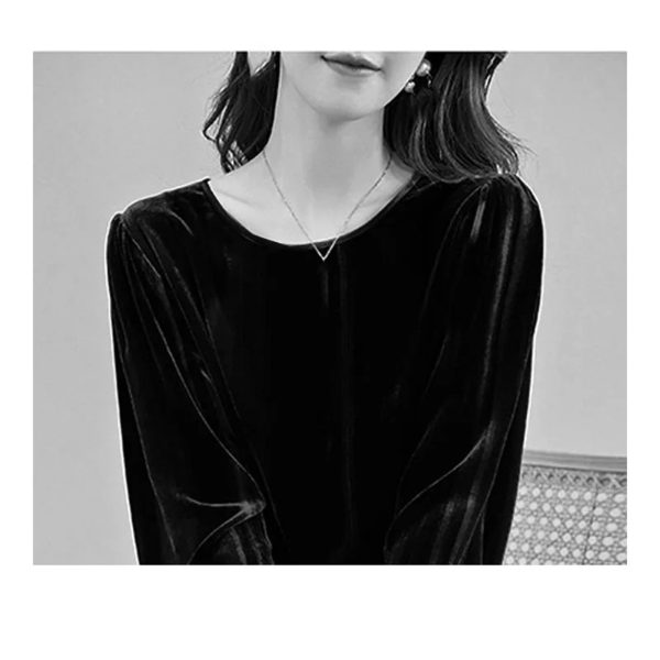 Women's Velvet Set - Long Sleeve Top & Trousers Premium Comfort for Daily Wear