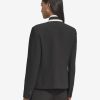 Women's Business Casual Contrast Collar Suit Blazer
