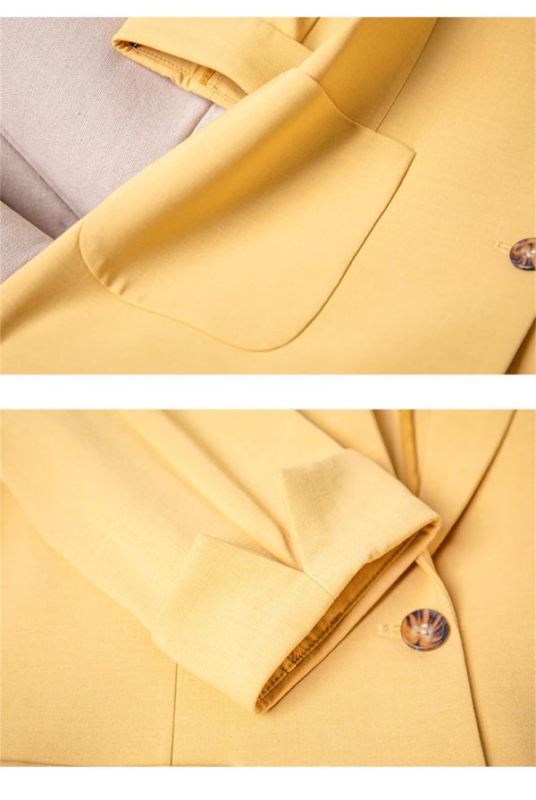 61nibLDsAiL.jpg Women Spring Summer Wear Half Sleeve Jacket Office Single Breasted Thin Suit Blazer