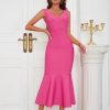Summer Sexy Halter Dress for Women V Neck High Waist Slim Fit Party Cocktail Mini Dress