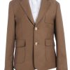 Women's Two Buttons Blazer Work Office Suit Jacket Notch Lapel Tuxedos Coat with Pockets