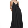 Luma Women's Deep Ruched Scoop Neck Maxi Dress Coverup and Flowy Design for a Comfortable Fit