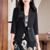 Women Summer Style Elegant Office Wear Jacket Business Uniforms Half Blazer Work Coat