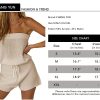Womens Summer Jumpsuits Casual Loose Sleeveless Off Shoulder Elastic Waist Romper Loungewear Two Piece Outfits