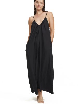 Luma Women's Deep Ruched Scoop Neck Maxi Dress Coverup and Flowy Design for a Comfortable Fit