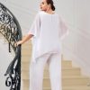 Plus Size Mother of Bride Pant Suits 2 Piece Chiffon Sets Ruffle Layers Wedding Guest Outfit