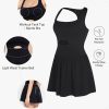 Shapewear Jumpsuit Workout Romper Tennis Dress Look Athletic Rompers For Women Waist Cutout Design