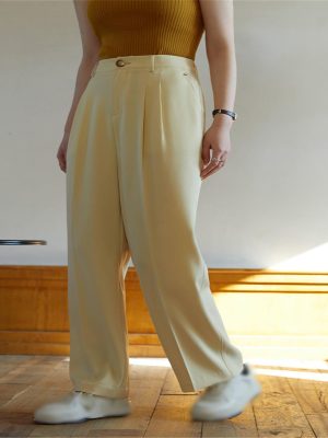 Women Suit Pants Straight Wide Leg Trouser Summer Long Pant Office Lady Bottom Loose Pants for Women