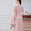 Women's Two-Piece Short-Sleeved Blazer Long Skirt Showing Elegant Temperament