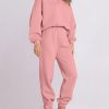 Women 2 Piece Outfits Sweatsuit Oversized Half Zip Sweatshirt Jogger Sweatpants Tracksuit Lounge Set 2024 Clothes