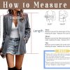 Women's Casual Business Open Front Long Sleeve Notch Lapel Office Blazer Jacket