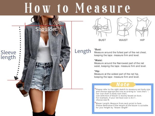 Women's Casual Business Open Front Long Sleeve Notch Lapel Office Blazer Jacket