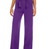 Women's Casual High Waisted Wide Leg Dress Pants with Pockets and Belt