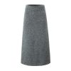 Women's Knit Maxi Set - Bat Wing Sleeve V-Neck Sweater & A-Line Contour Skirt in Heather Gray