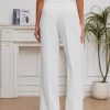 Women Suit Pants Wide Leg Pants High Elastic Waisted in The Back Business Work Trousers Long Straight