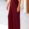 Women's Wide Leg Suit Pants Loose Fit High Elastic Waisted Business Casual Long Trousers Pant