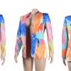 Womens Casual Blazer Jacket Multicolor Long Sleeve Open Front Work Office Blazer Jacket