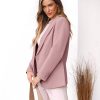 Dressy Blazers for Women Button Long Sleeve Lapel Business Casual Outfits Office Work Suit Blazer with Pockets