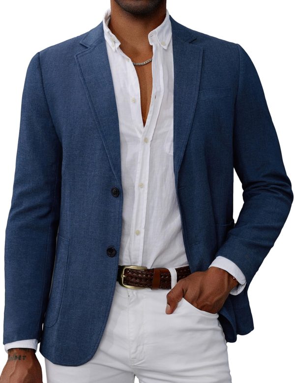 Men's Casual Blazer Suit Jackets 2 Button Lightweight Sport Coats