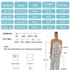 Women's Summer Jumpsuits Boho Wide Leg Overalls Casual Floral Print Rompers Beach Outfits with Pockets