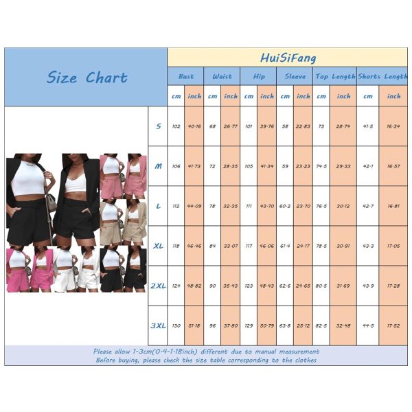 2 Piece Outfits for Women Long Sleeve Solid Open Front Blazer Shorts with Belt Casual Elegant Business Suit Sets