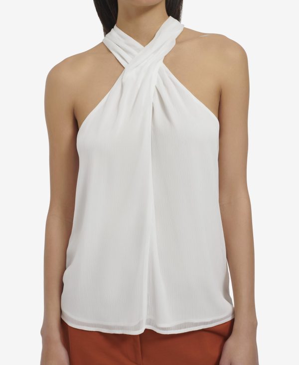 Women's Pleat Neck Sleeveless Cami