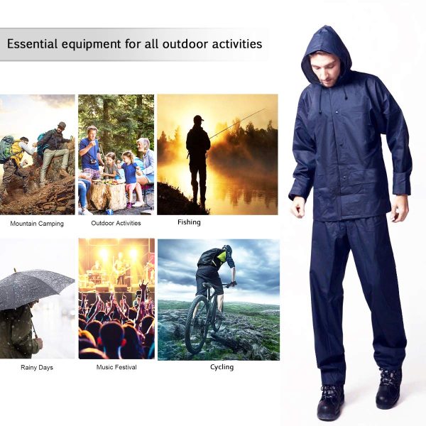 Men's Ultra-lite Waterproof Rain Suit for Golf,Hiking,Travel Running