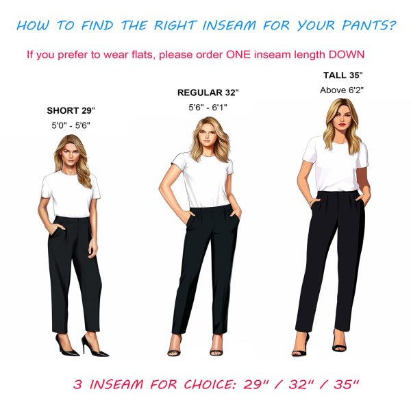 Women's Stretchy Straight Leg Dress Work Pants Business Office Casual Slacks with Pockets