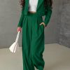 71Xi4okfSkL.jpg Women's 2 Piece Casual Outfits Cropped Blazer Jackets High Waisted Wide Leg Work Pants Suit Set