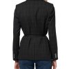 Women's Blazer with Leather Waist Belt
